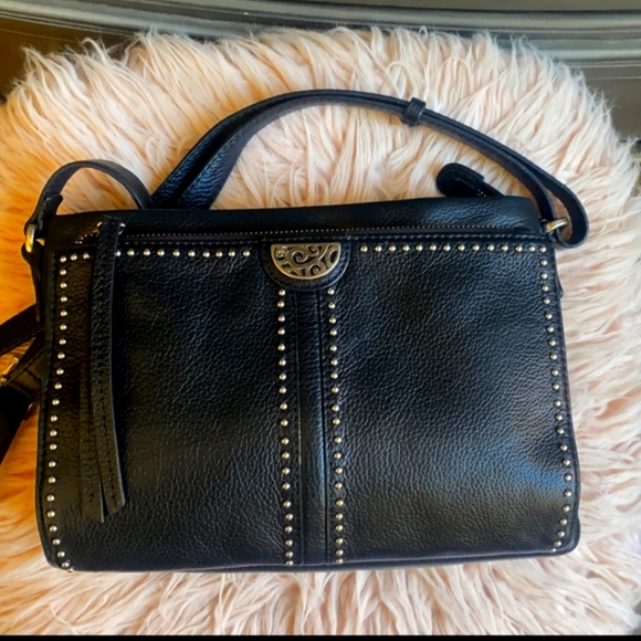 Brighton Bags Brighton Pretty Tough Jagger Black Leather Crossbody